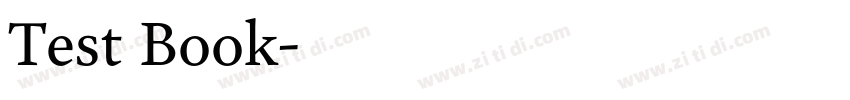 Test Book字体转换 Test Book字体转换